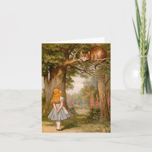 Alice  The Cheshire Cat _ Note Card
