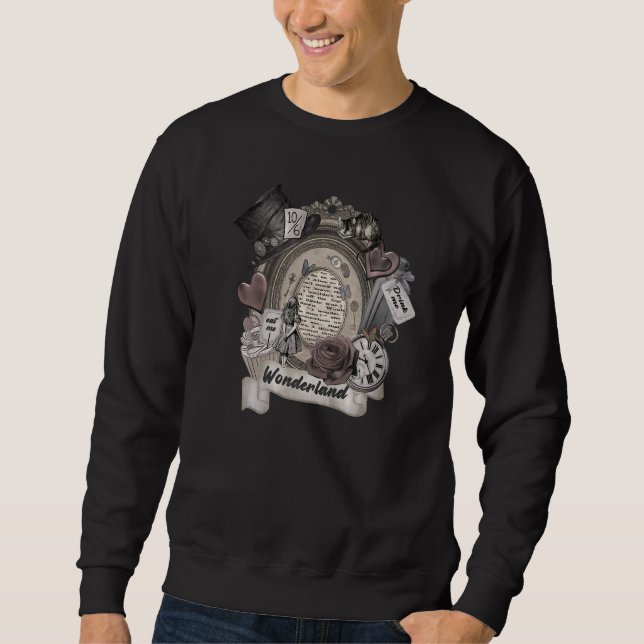 Alice & The Cheshire Cat  Wonderland Elements Sweatshirt (Front)