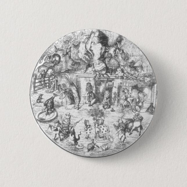 Alice & the Gang Pinback Button (Front)
