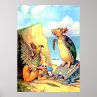 Alice in Wonderland with the Dodo colo Framed Tile