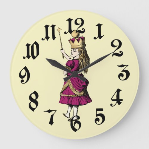 Alice the Queen Vintage Wonderland Large Clock