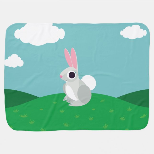 Alice the Rabbit Baby Blanket (Horizontal)