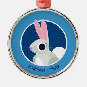 Alice the Rabbit Metal Ornament