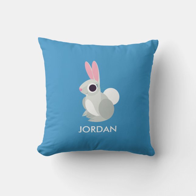 Alice the Rabbit Throw Pillow (Front)