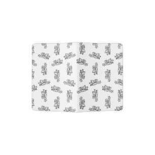 Alice & the White Rabbit Art Alice in Wonderland Passport Holder