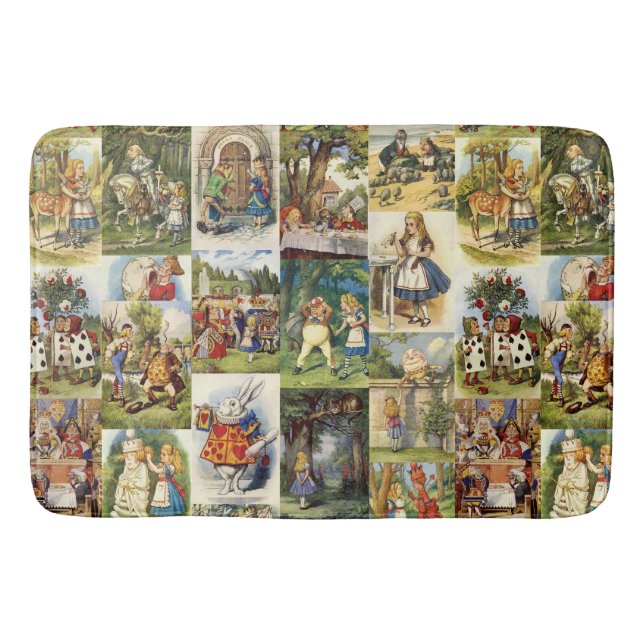 Alice through the Looking Glass bath matt Mat (Front)