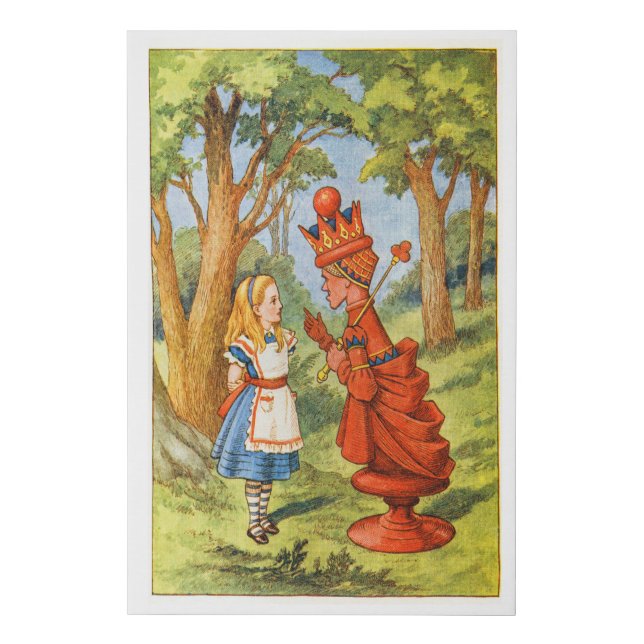 Alice through the looking glass faux canvas print (Front)