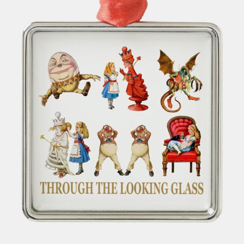 Alice Through the Looking Glass Metal Ornament