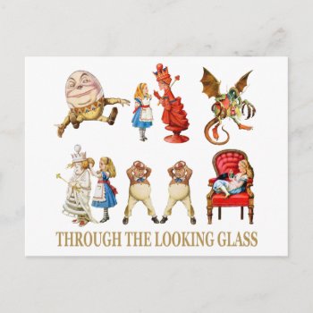 Alice Through The Looking Glass Postcard by All_Around_Alice at Zazzle