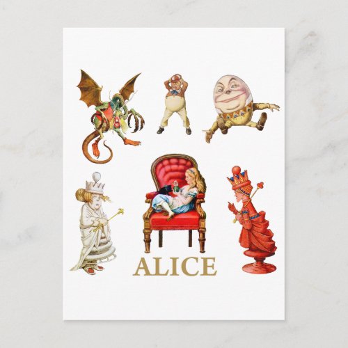 Alice Through The Looking Glass Postcard