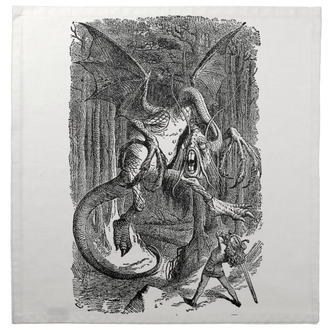 Alice Through the Looking Glass - The Jabberwocky Cloth Napkin (Front)