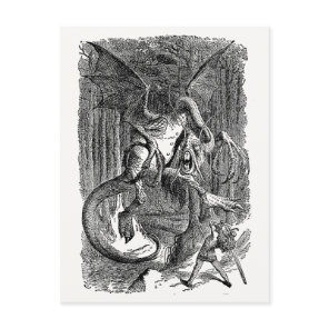 Alice Through the Looking Glass - The Jabberwocky Postcard