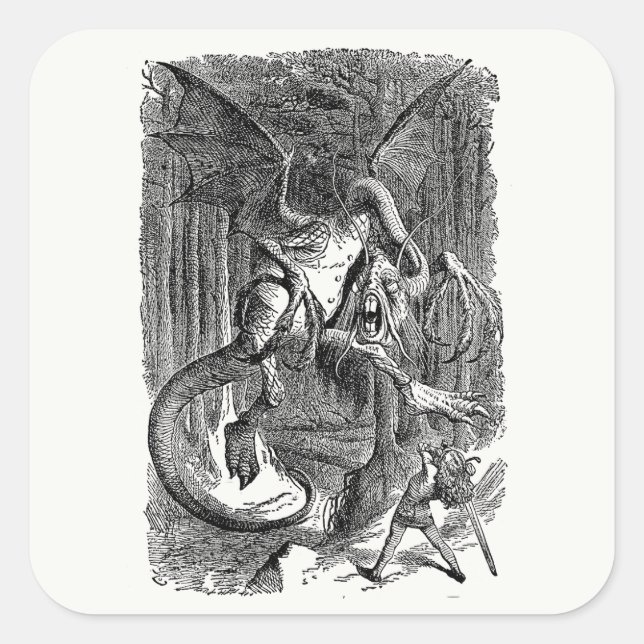 Alice Through the Looking Glass - The Jabberwocky Square Sticker (Front)