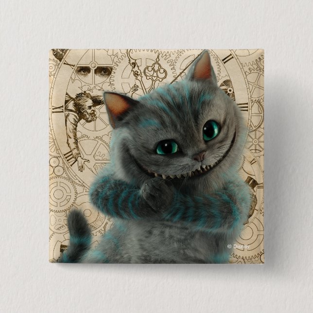 Alice Thru the Looking Glass | Cheshire Cat Grin Button (Front)