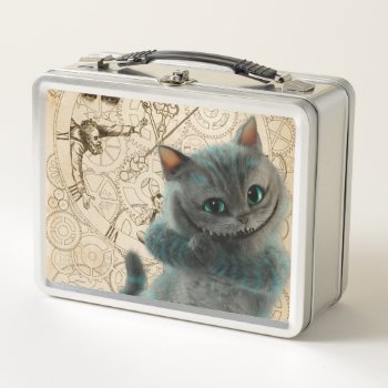 Alice Thru The Looking Glass | Cheshire Cat Grin Metal Lunch Box by AliceLookingGlass at Zazzle