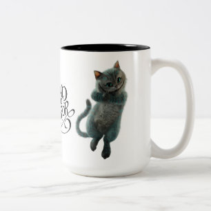 Alice Thru the Looking Glass Cheshire Cat Grin Two-Tone Coffee Mug