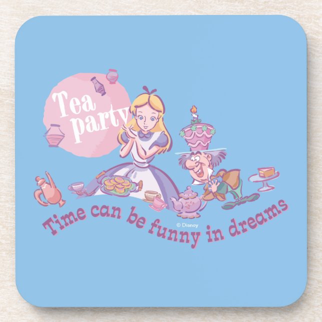 Alice | Time Can Be Funny In Dreams Drink Coaster (Front)
