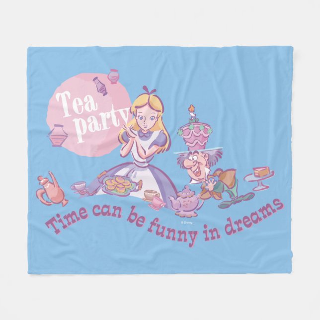 Alice | Time Can Be Funny In Dreams Fleece Blanket (Front (Horizontal))