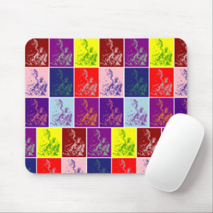 Alice tipping over the jury box pop art mouse pad