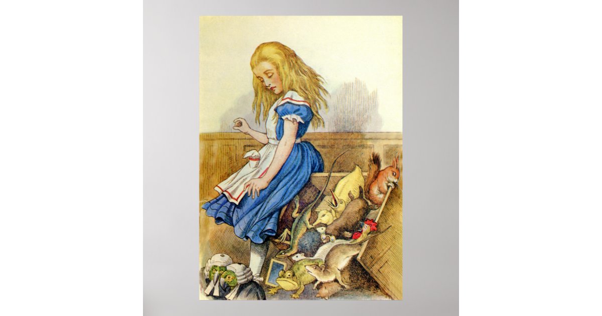 Alice Tips the Jury Box in Wonderland Poster | Zazzle