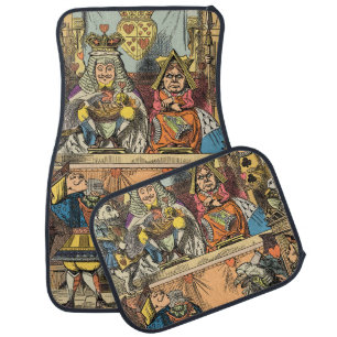 Alice Trial of the Knave of Hearts Vintage  Car Floor Mat