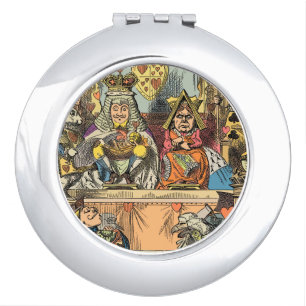 Alice Trial of the Knave of Hearts Vintage Compact Mirror