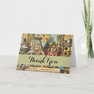 Alice Trial of the Knave of Hearts Vintage  Thank You Card
