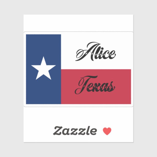 Alice TX Flag Sticker (Sheet)