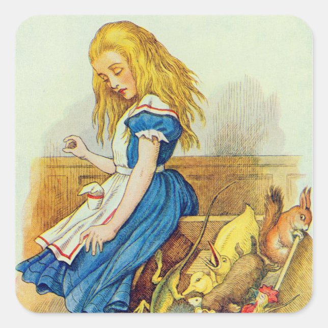 Alice Upsets the Jury-Box Square Sticker (Front)