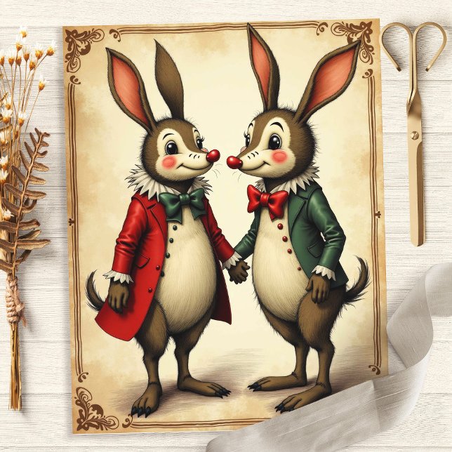 Alice Vintage Rabbits Scrapbook Paper (Creator Uploaded)