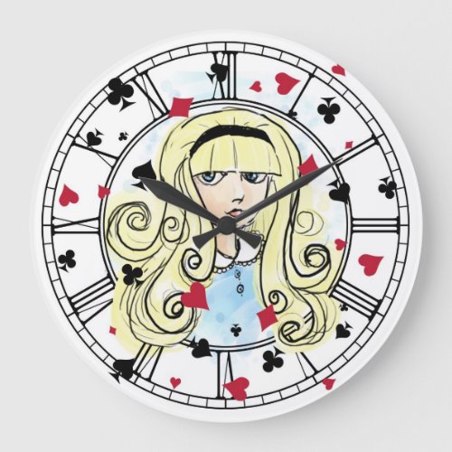 Alice Watercolor Large Clock
