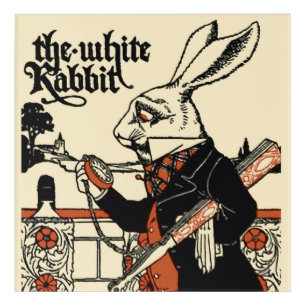 Alice White Rabbit Classic Wonderland  Acrylic Print