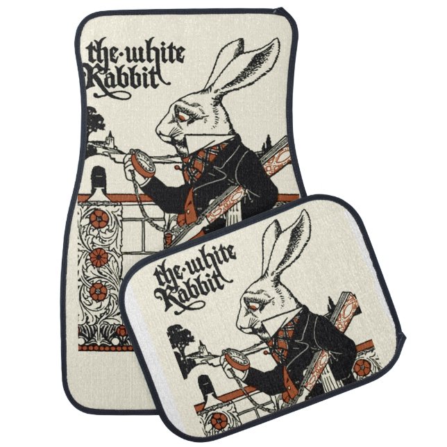 Alice White Rabbit Classic Wonderland  Car Floor Mat (Set)