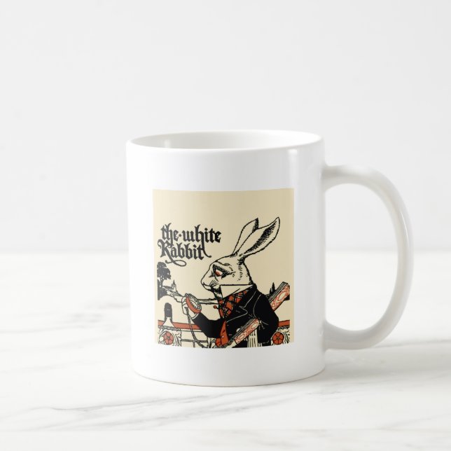 Alice White Rabbit Classic Wonderland  Coffee Mug (Right)