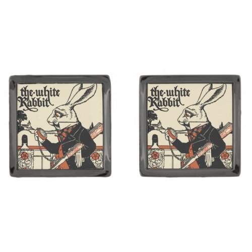 Alice White Rabbit Classic Wonderland  Cufflinks