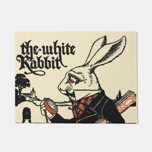 Alice White Rabbit Classic Wonderland  Doormat