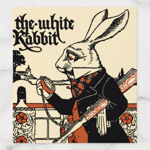 Alice White Rabbit Classic Wonderland  Envelope Liner