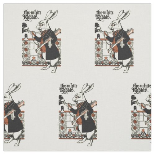 Alice White Rabbit Classic Wonderland  Fabric