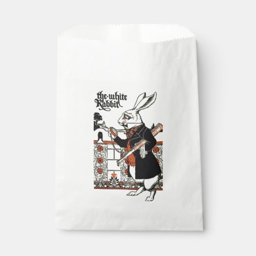 Alice White Rabbit Classic Wonderland  Favor Bag