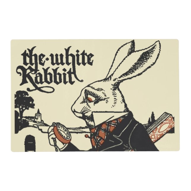 Alice White Rabbit Classic Wonderland  Placemat (Front)