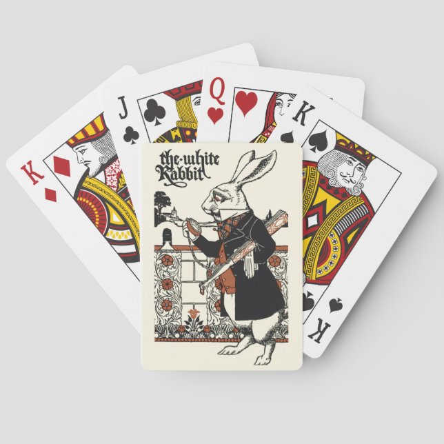 Alice White Rabbit Classic Wonderland  Poker Cards (Back)