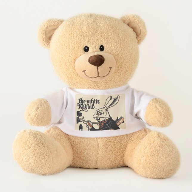 Alice White Rabbit Classic Wonderland  Teddy Bear (Front)