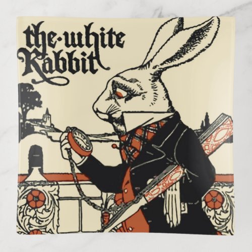 Alice White Rabbit Classic Wonderland  Trinket Tray