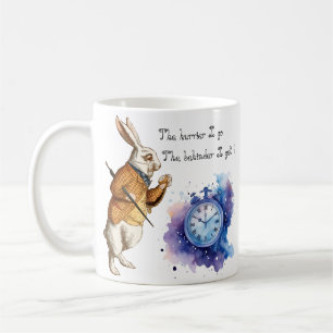 Alice - White Rabbit -The hurrier I go Coffee Mug