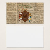 Alice & White Rabbit Vintage Dictionary Art Quote (Front & Back)