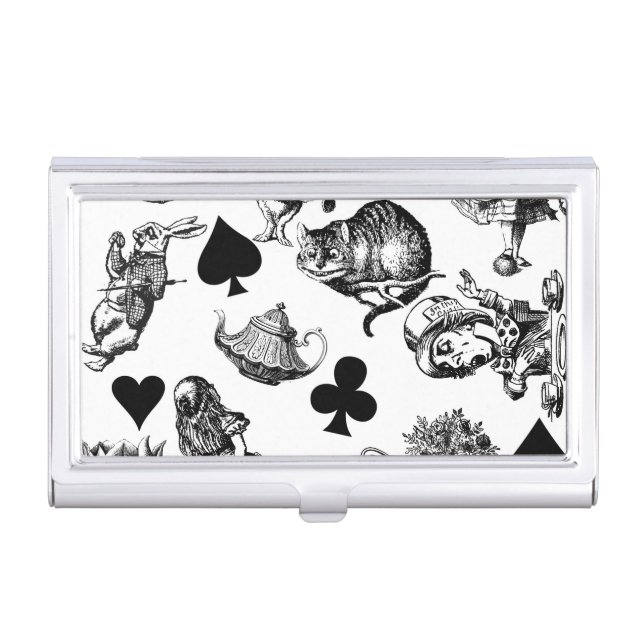Alice White Rabbit Wonderland Classic Business Card Case (Front)