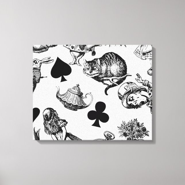 Alice White Rabbit Wonderland Classic Canvas Print (Front)