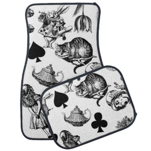 Alice White Rabbit Wonderland Classic Car Floor Mat