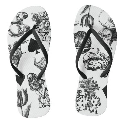 Alice White Rabbit Wonderland Classic Flip Flops