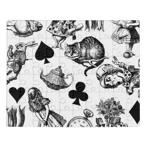 Alice White Rabbit Wonderland Classic Jigsaw Puzzle